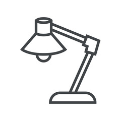 Line icon table lamp