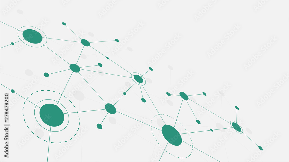 Aufkleber Abstract geometric connect lines and dots.Simple technology graphic background.Illustration Vector design Network and Connection concept.