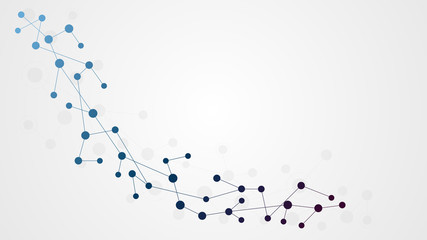 Abstract geometric connect lines and dots.Simple technology graphic background.Illustration Vector design Network and Connection concept.