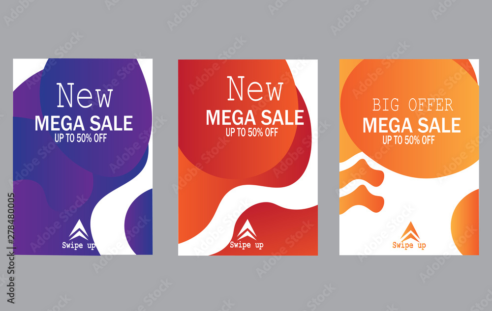 Canvas Prints modern sale banner with dynamic modern fluid style vector