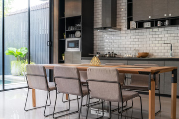 interior home design in living room in the loft house