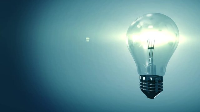 4K Light bulb Creative innovation and solution concept Idea on background