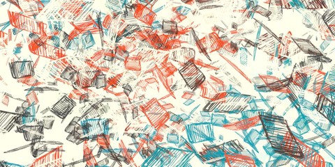Abstract sketch random pattern. Chaos and variety. Modern art drawing painting. 2d illustration. Digital texture wallpaper. Artistic sketch draw backdrop material. 