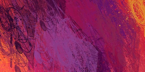Fototapeta premium Abstract sketch random pattern. Chaos and variety. Modern art drawing painting. 2d illustration. Digital texture wallpaper. Artistic sketch draw backdrop material. 
