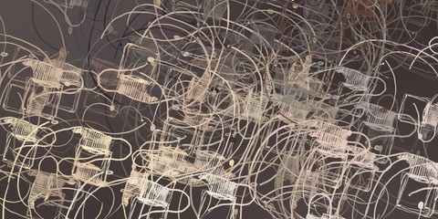 Abstract sketch random pattern. Chaos and variety. Modern art drawing painting. 2d illustration. Digital texture wallpaper. Artistic sketch draw backdrop material. 