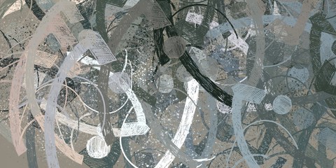 Abstract sketch random pattern. Chaos and variety. Modern art drawing painting. 2d illustration. Digital texture wallpaper. Artistic sketch draw backdrop material. 