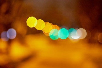 Abstract texture with light bokeh and black background