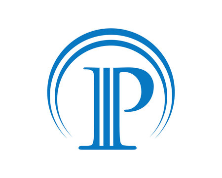 P pillar logo icon template 1