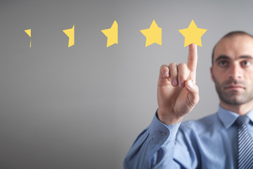 Star Rating. Evaluation and positive review