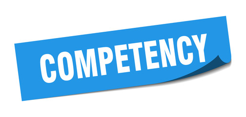 competency sticker. competency square isolated sign. competency
