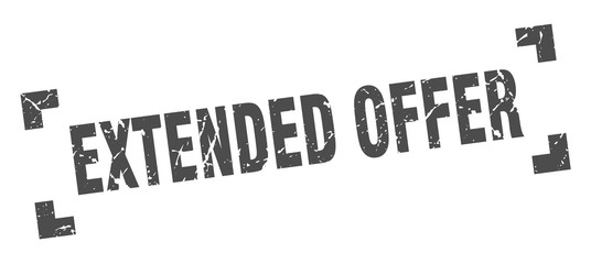 extended offer stamp. extended offer square grunge sign. extended offer