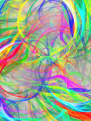 rainbow abstract fractal background 3d rendering illustration