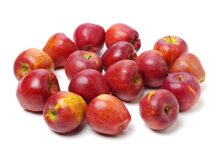 Red apples isolated on white background