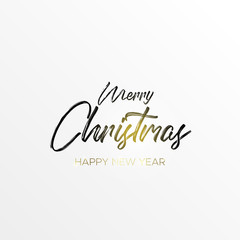 The black inscription Christmas and magic light