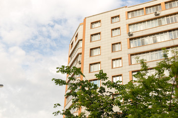 Astana, Kazakhstan - 11. 06. 2019: Walking through the city with a camera and photographs of various skyscrapers. The new capital of Kazakhstan is Astana.