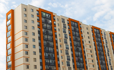 Astana, Kazakhstan - 11. 06. 2019: Walking through the city with a camera and photographs of various skyscrapers. The new capital of Kazakhstan is Astana.