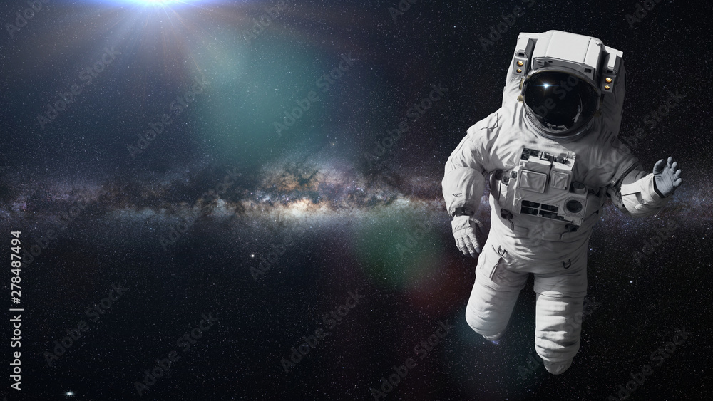 Canvas Prints astronaut in outer space (3d illustration, elements of this image are furnished by nasa)