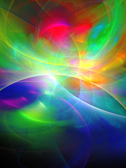rainbow abstract fractal background 3d rendering illustration