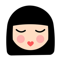 Asian girl's head