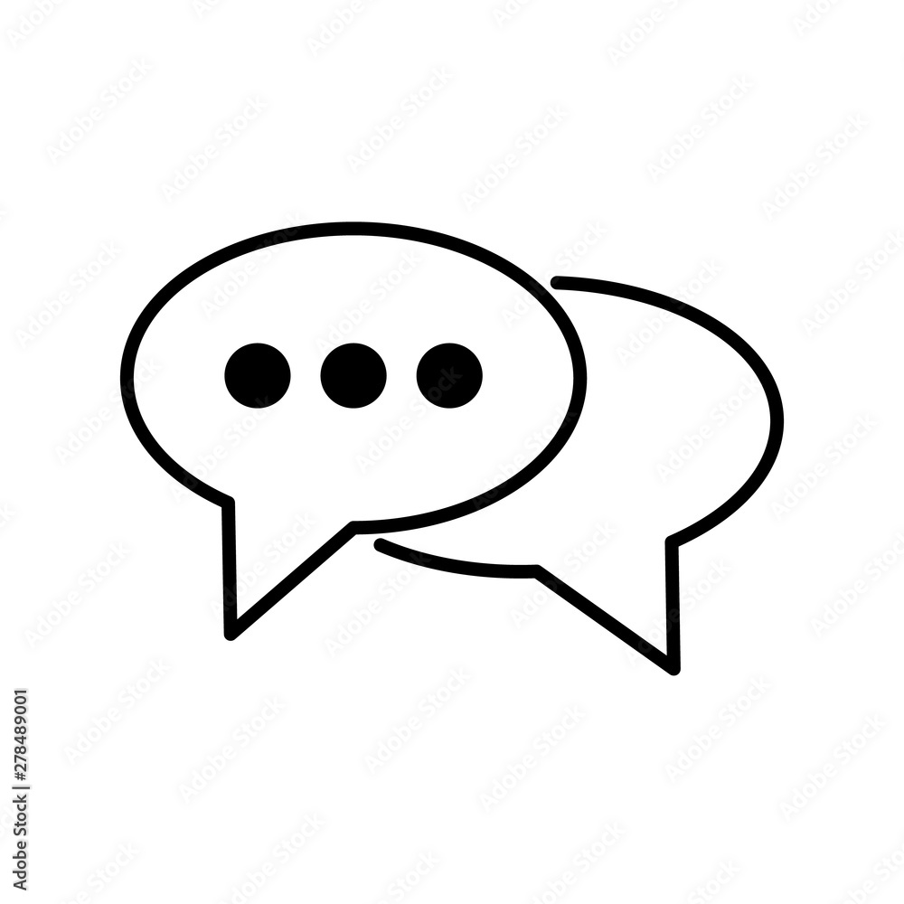 Poster bubble speech icon with three dot vector image