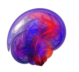 An abstract computer generated modern fractal design. Abstract fractal color texture. Digital art. Abstract Form & Colors.