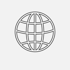 Globe vector icon flat design