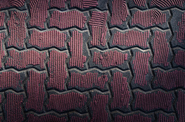 Rotes Pflastersteinmuster