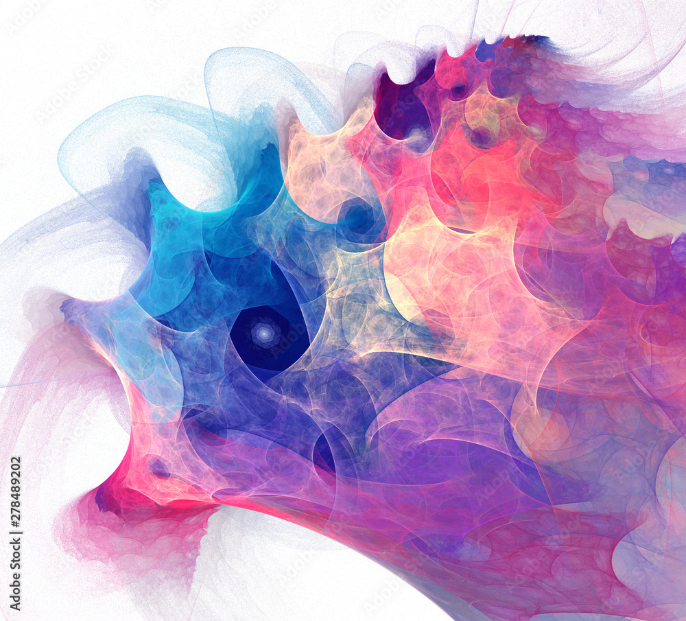 Poster an abstract computer generated modern fractal design. abstract fractal color texture. digital art. a