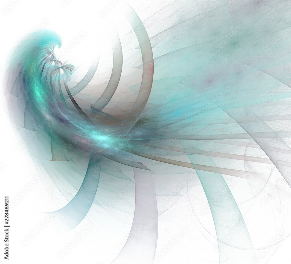 Fototapete an abstract computer generated modern fractal design. abstract fractal color texture. digital art. a