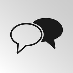 speech bubble icon, vector image