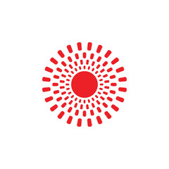 shine rays sun symbol decoration vector