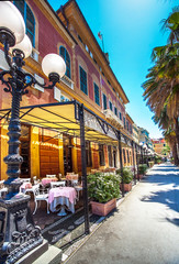 The city center of Sestri Levante Liguria Italy