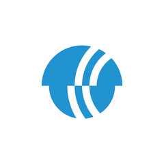 circle geometric abstract logo vector