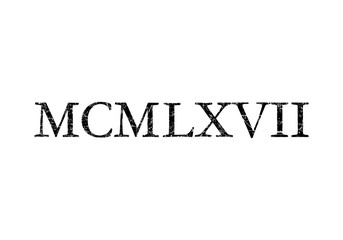 MCMLXVII 1967 Roman (Ancient Black)
