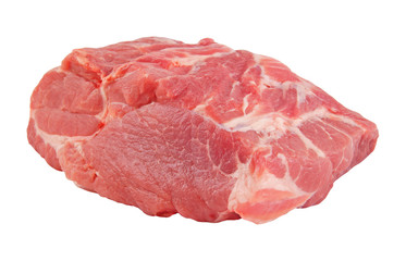 Raw meat isolated on the white background