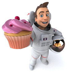 Fun astronaut - 3D Illustration