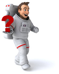 Fun astronaut - 3D Illustration