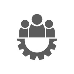 Team work icon. Simple office illustration element.