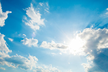 Fototapeta premium Blue sky with clouds