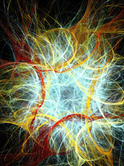 brown abstract fractal background 3d rendering illustration
