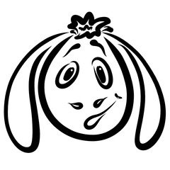 head of a discouraged donkey with a haircut