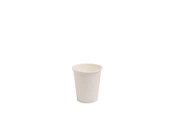 White paper cup isolated on white