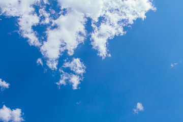Fototapeta na wymiar Beautiful blue sky background with white clouds
