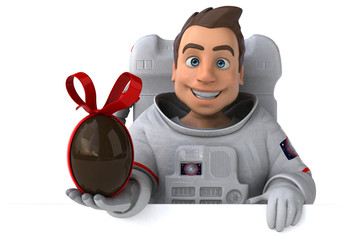 Fun astronaut - 3D Illustration