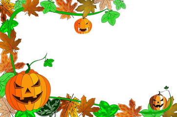  beautiful background with orange pumpkin, Halloween background