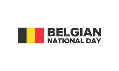 Fototapeta premium Belgian National Day. Belgium Independence day. Annual holiday in Belgium, celebrated in Jule 21. Patriotic design. Poster, greeting card, banner and background. Vector illustration
