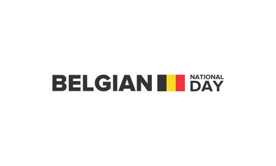 Belgian National Day. Belgium Independence day. Annual holiday in Belgium, celebrated in Jule 21. Patriotic design. Poster, greeting card, banner and background. Vector illustration