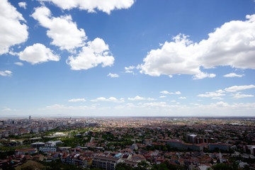 cloudy sky and view of konya city