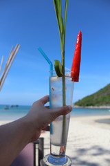 cocktail at the beach in thailand