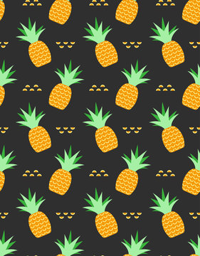 pineapples tropical seamless pattern © StockVector